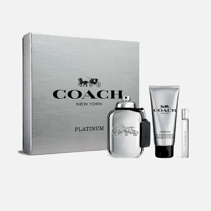 COACH MEN PLATINUM (EDP 100ML, SHOWER GEL 100ML, EDP 15ML)